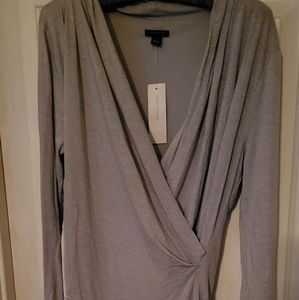 BEAUTIFUL GRAY ANN TAYLOR MIDI DRESS